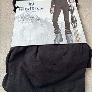 WindRiver Women's Black Microfiber Thermal Pants